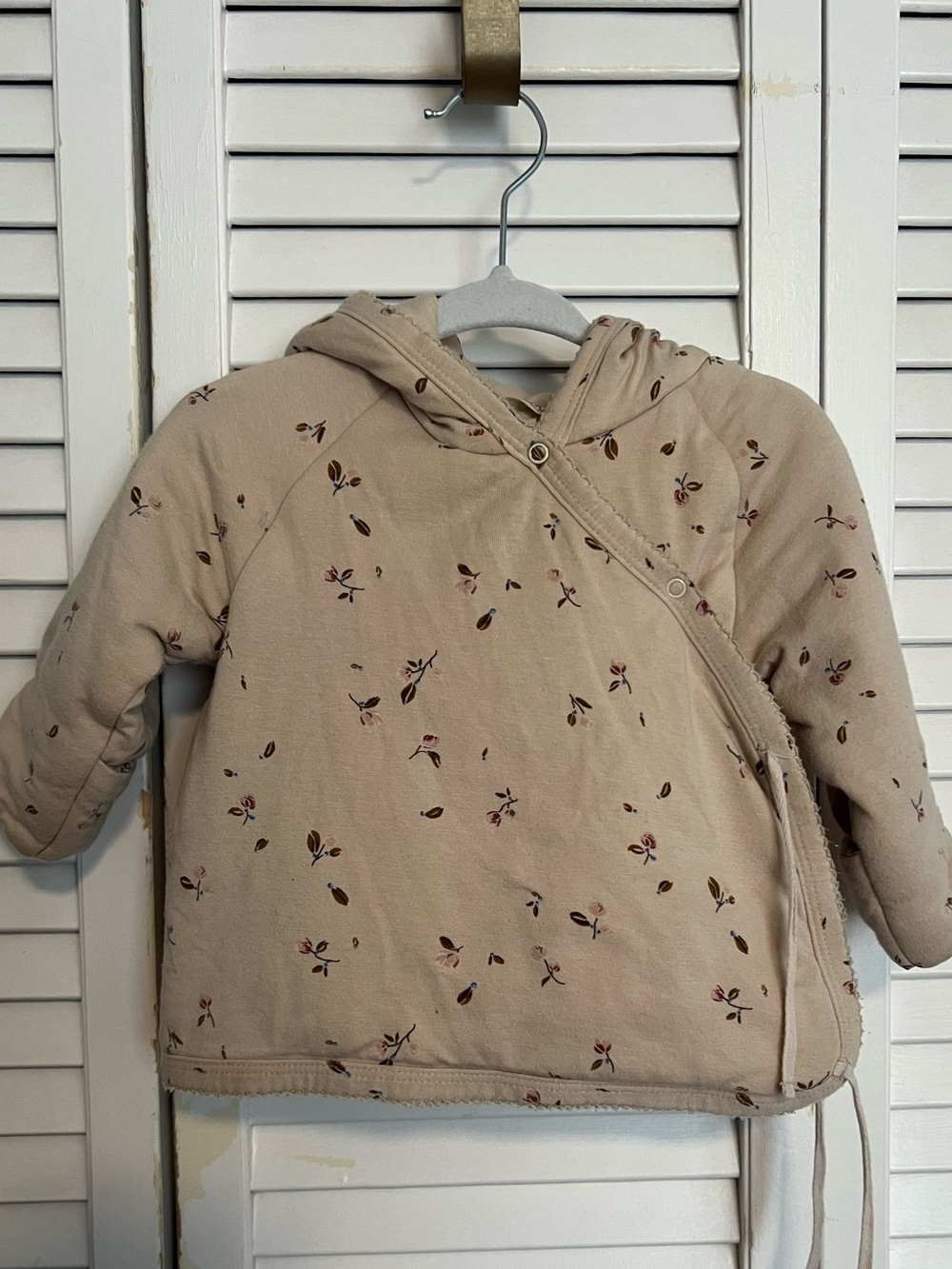 MarMar Wrap Jacket in Beige with Floral Print
